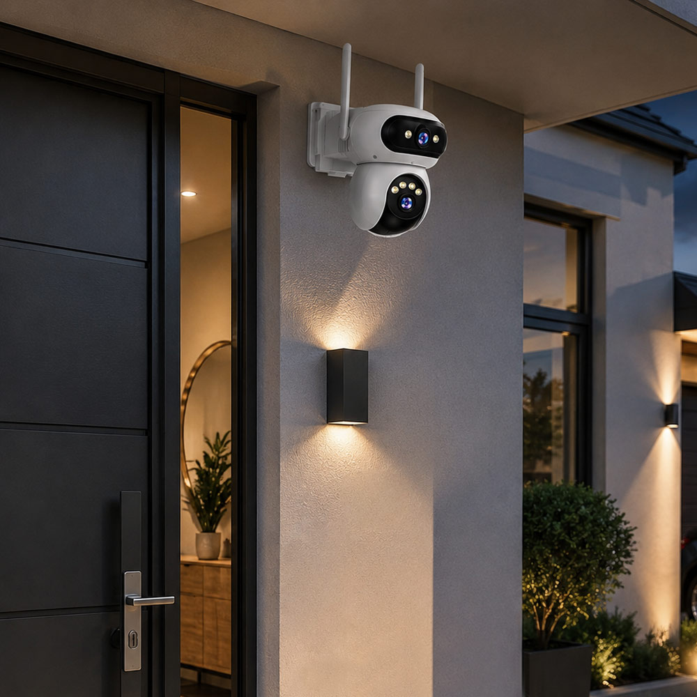 Black Light Full-Color Night Vision Camera, Dual-Lens 360° PTZ WiFi Security Camera: Wireless Dual-Lens PTZ Camera, Pan/Tilt Camera, PTZ Secur Surveillan, Premium Night Vision Surveillance for Villa, Factories, Warehouses, Parking lots Black Light Full-Color Night Vision Camera, Dual-Lens 360° PTZ WiFi Security Camera: Wireless Dual-Lens PTZ Camera, Pan/Tilt Camera, PTZ Secur Surveillan, Premium Night Vision Surveillance for Villa, Factories, Warehouses, Parking lots