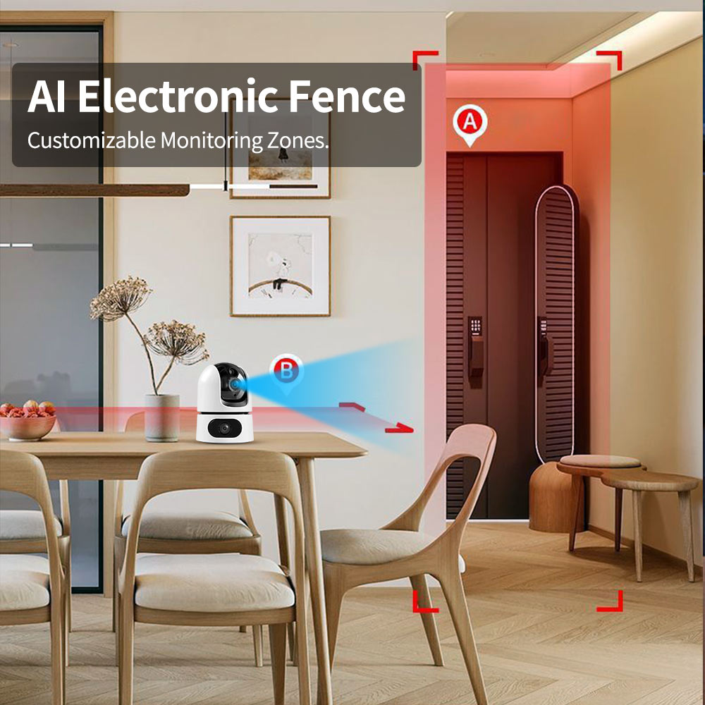 Dual-Lens Indoor WiFi PTZ Camera: Smart Dual-Lens Home Security Camera, Indoor WiFi PTZ Security Camera, AI Dual-Lens Indoor Camera, Wireless Dual-Lens Home Monitoring Camera, Two-Way Audio, 24/7 Baby Monitor-Cat-Dog-Pet Camera Dual-Lens Indoor WiFi PTZ Camera: Smart Dual-Lens Home Security Camera, Indoor WiFi PTZ Security Camera, AI Dual-Lens Indoor Camera, Wireless Dual-Lens Home Monitoring Camera, Two-Way Audio, 24/7 Baby Monitor-Cat-Dog-Pet Camera
