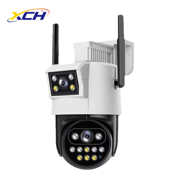 Smart Panoramic Dual-Lens PTZ WiFi Surveillance Camera: Wireless Dual-Lens PTZ Camera, Dual-Lens Smart Security Camera, WiFi PTZ Camera with Dual-Lens Monitoring, Outdoor Surveillance Camera for residential properties, shops, warehouses