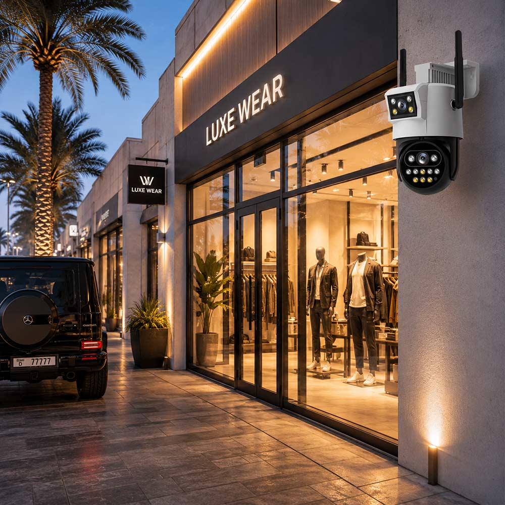 Smart Panoramic Dual-Lens PTZ WiFi Surveillance Camera: Wireless Dual-Lens PTZ Camera, Dual-Lens Smart Security Camera, WiFi PTZ Camera with Dual-Lens Monitoring, Outdoor Surveillance Camera for residential properties, shops, warehouses Smart Panoramic Dual-Lens PTZ WiFi Surveillance Camera: Wireless Dual-Lens PTZ Camera, Dual-Lens Smart Security Camera, WiFi PTZ Camera with Dual-Lens Monitoring, Outdoor Surveillance Camera for residential properties, shops, warehouses