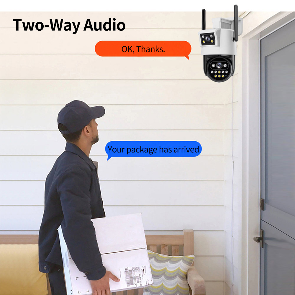 Smart Panoramic Dual-Lens PTZ WiFi Surveillance Camera: Wireless Dual-Lens PTZ Camera, Dual-Lens Smart Security Camera, WiFi PTZ Camera with Dual-Lens Monitoring, Outdoor Surveillance Camera for residential properties, shops, warehouses Smart Panoramic Dual-Lens PTZ WiFi Surveillance Camera: Wireless Dual-Lens PTZ Camera, Dual-Lens Smart Security Camera, WiFi PTZ Camera with Dual-Lens Monitoring, Outdoor Surveillance Camera for residential properties, shops, warehouses