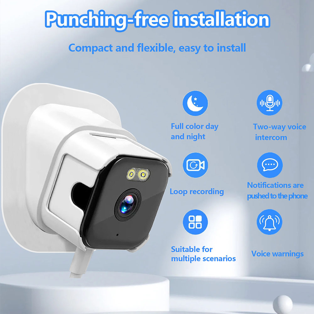 WiFi Window Security Camera: Window Security Camera, Window-mounted WiFi Camera, No Drill Security Camera, Adhesive Window Camera, Punching-free installation, Full-Color Night Vision, Human Detection, Suitable for Doors, Windows, Offices, Fish Tank WiFi Window Security Camera: Window Security Camera, Window-mounted WiFi Camera, No Drill Security Camera, Adhesive Window Camera, Punching-free installation, Full-Color Night Vision, Human Detection, Suitable for Doors, Windows, Offices, Fish Tank